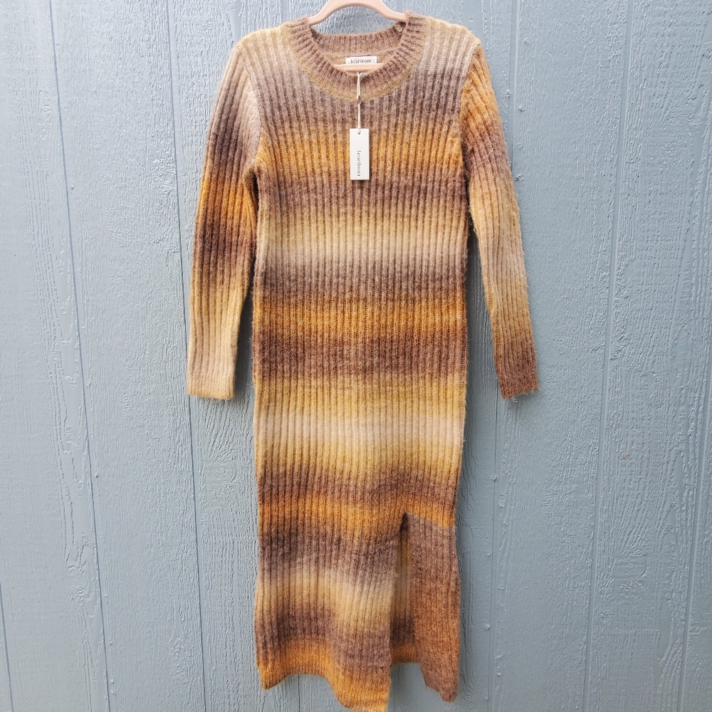 Heartloom Marina Ombre Striped Ribbed Knit Sweater Dress